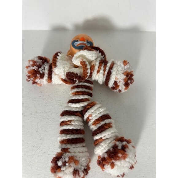 Vintage Handmade Yarn Doll With Baby clown  Face - Picture 3 of 6
